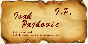 Isak Pajković vizit kartica